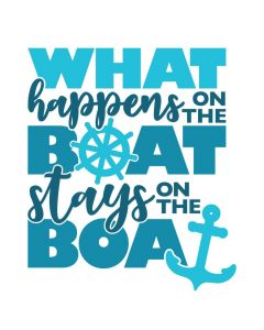 What Happens on the Boat Stays on the Boat, SVG Design