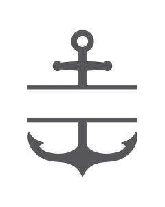 Anchor Border, Left Chest, Yoke, Personalized, Nautical, SVG