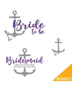 Nautical Bride, Bridesmaid Bundle, SVG