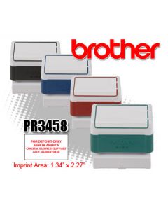 Brother Stamp 3458 Replacement - Customizable Pre-Inked Rubber Stamp - 6/pack