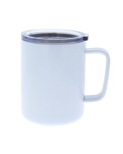 White Stainless Steel Sublimation Coffee Mug with Lid - 10oz. (24/case) - OVERSTOCK