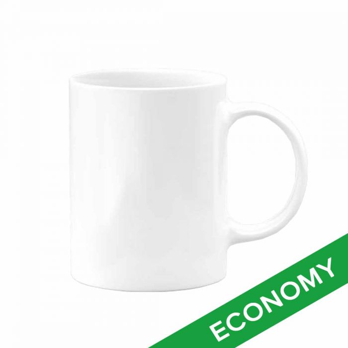 White coffee shop mugs