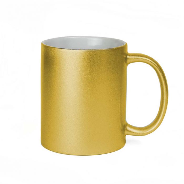 Metallic Gold Ceramic Sublimation Coffee Mug - 11oz.