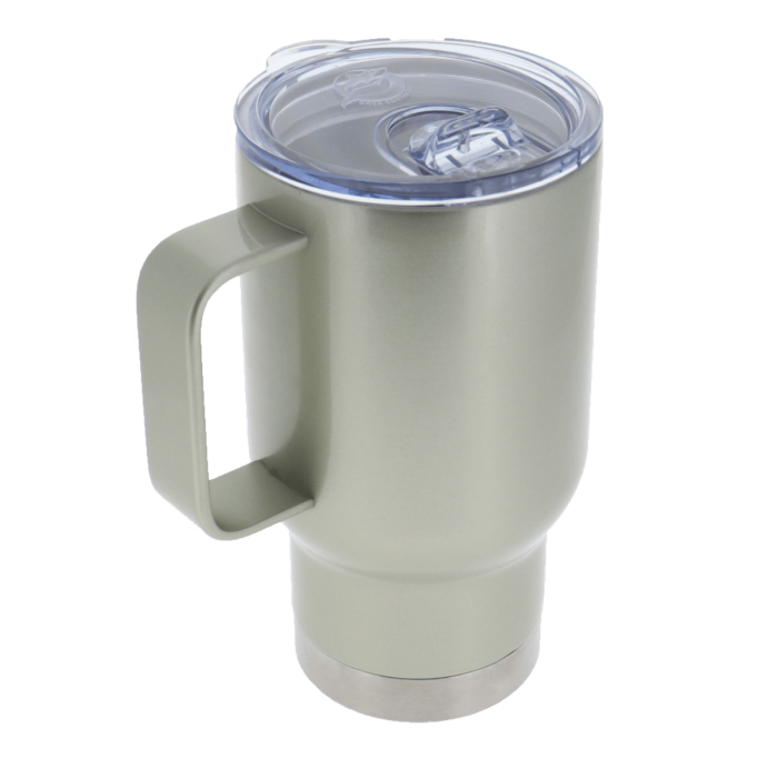 14oz Light Grey Stainless Steel Travel Mug