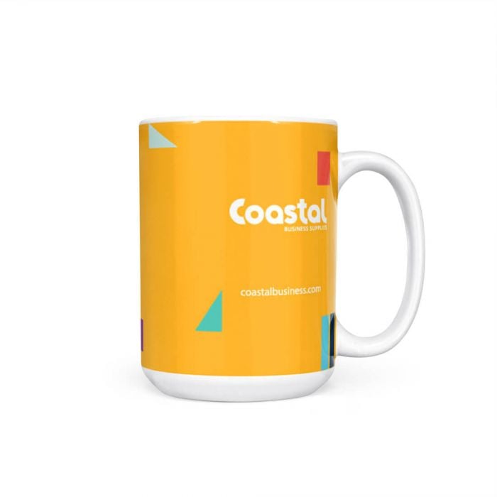 White Ceramic Sublimation Coffee Mugs 15 oz.