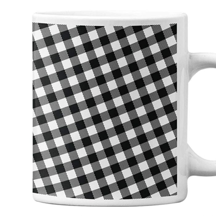 Black and White, Buffalo Print, 11 oz. Mug Template