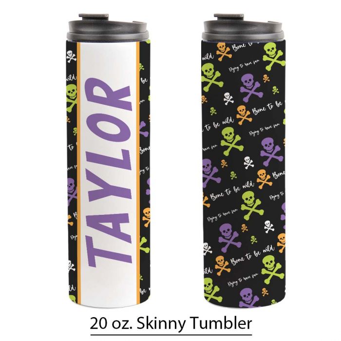 Skull, Halloween, 20 oz. Skinny Tumbler Template