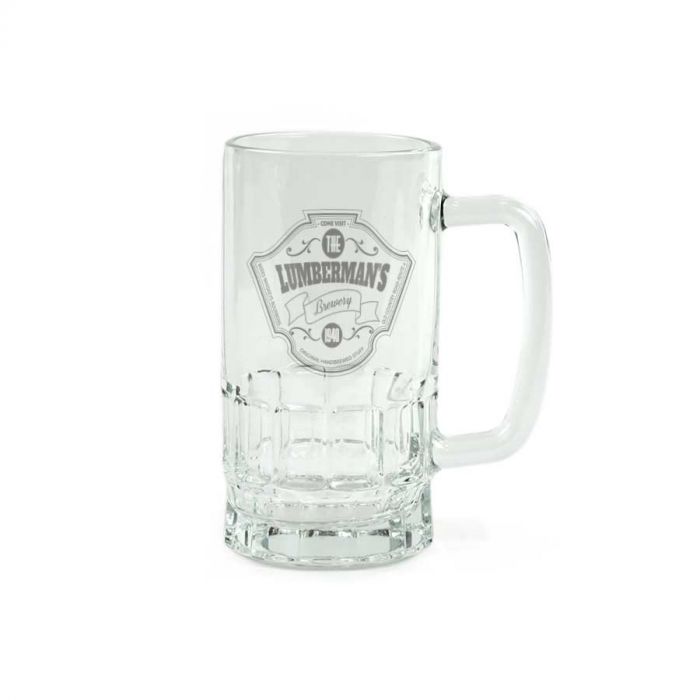 Clear Glass Sublimation Beer Stein - 16oz.