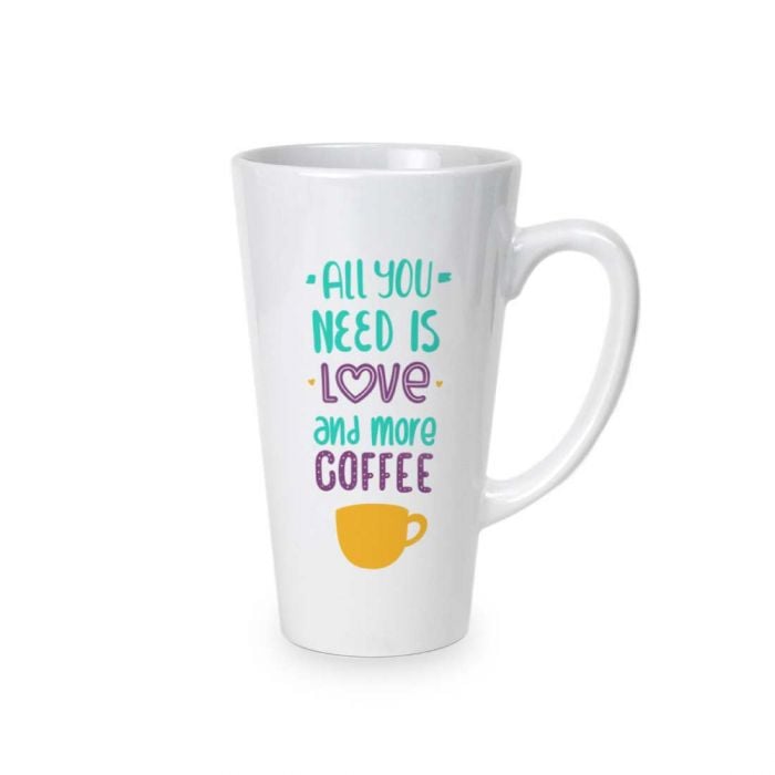 17 oz Sublimation Latte Mug  Large Ceramic Blank