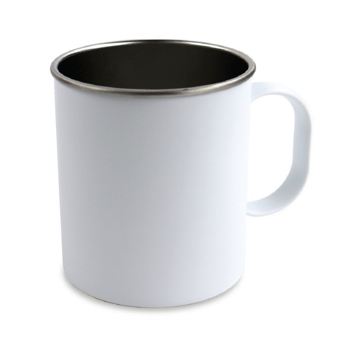 Celebrate It 15 Ounce White Stainless Steel Coffee Mug - Each