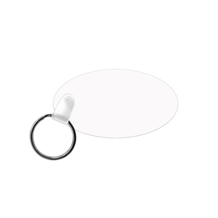Oval Aluminum Two Sided Sublimation Keychain - 2.5