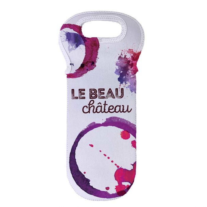 Neoprene Sublimation Insulated Wine Bottle Bag - 5.5 x 14.5