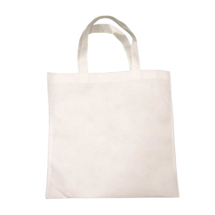 Large Non-Woven White Sublimation Tote Bag - 14.5 x 15.4 - 10/case