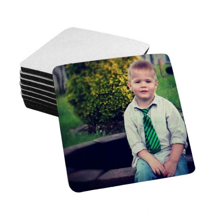 4 x 4 White Sublimation Fabric Top Coasters 1/4 thick