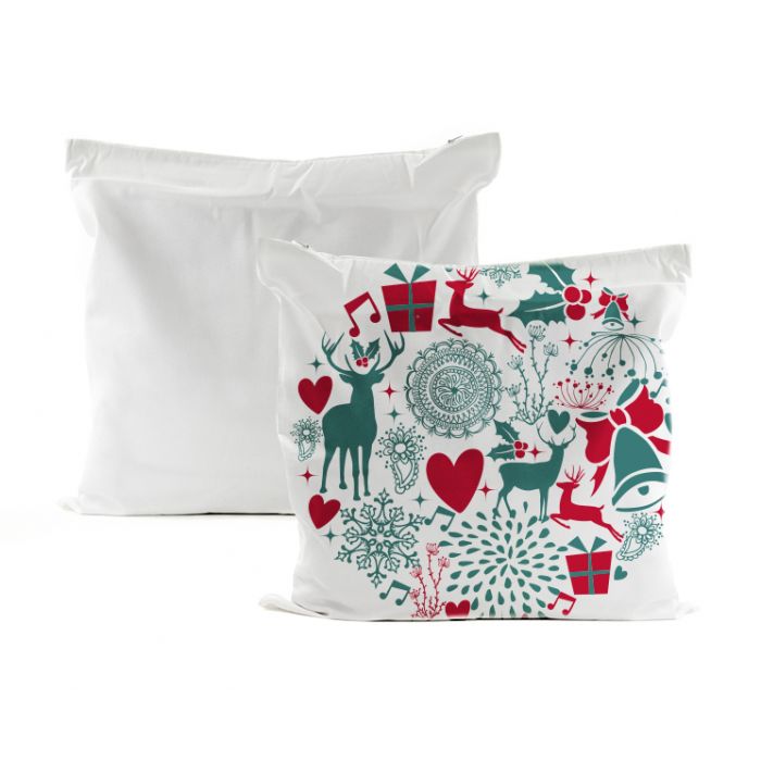 White Sublimation Canvas Pillow Case - 17.7 x 17.7