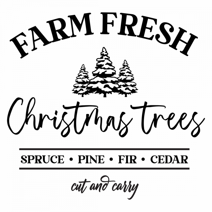 Farm fresh sales christmas tree sign