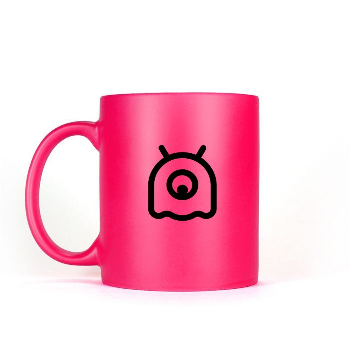 Matte Fluorescent Pink Ceramic Sublimation Coffee Mug - 11oz.