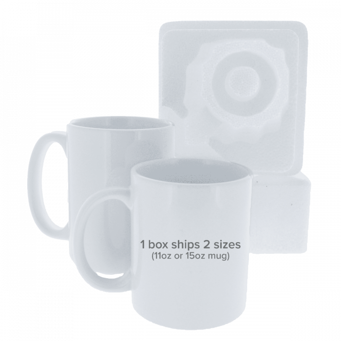 Dense Foam Mug Shipping Boxes for 11 & 15 oz. Mugs