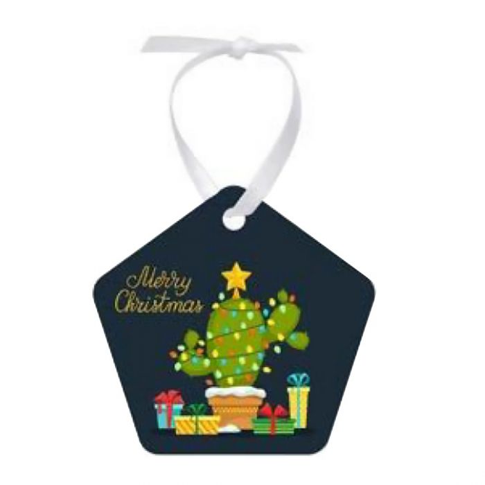 Pentagon Shape One-Sided Aluminum Sublimation Ornament