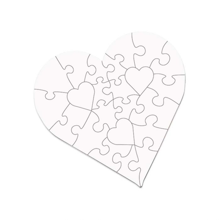 Blank Heart Puzzles, Blank Jigsaw Puzzle