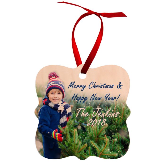 Creative Border Natural Wood Sublimation Ornaments - Prague Design