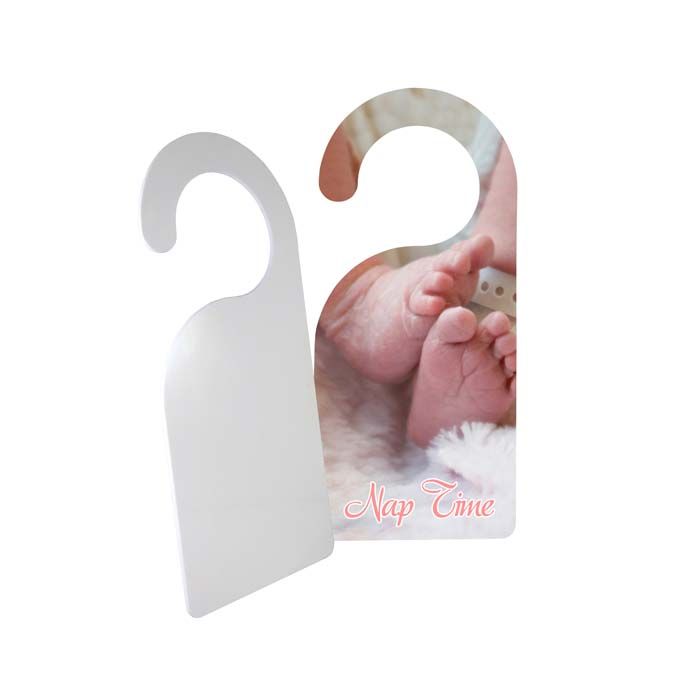 Two Sided Plastic Sublimation Door Hangers - 4 x 9