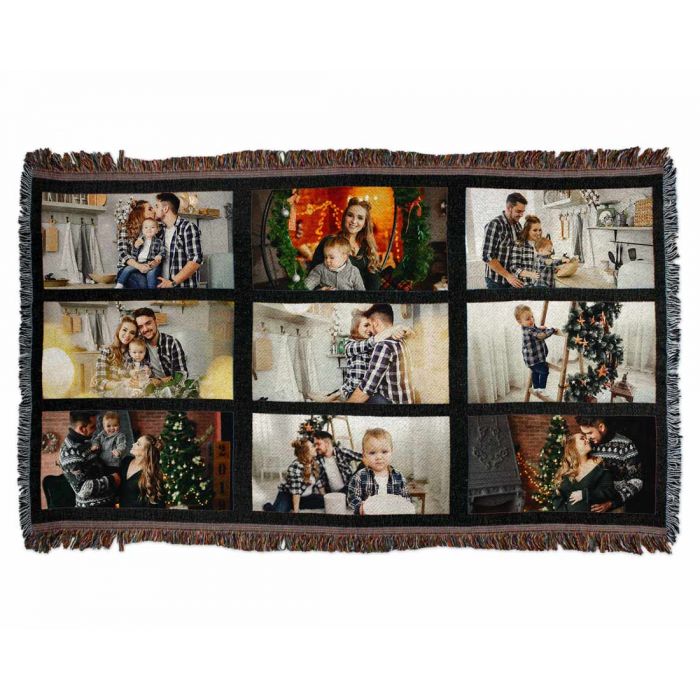 Sublimation 9 Panel Plush Throw Blanket