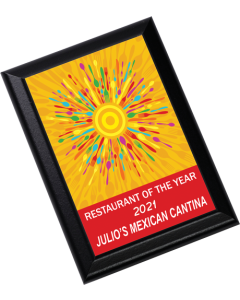 Sublimation Award Plaque - Black Ogee Edge - 9" x 12"