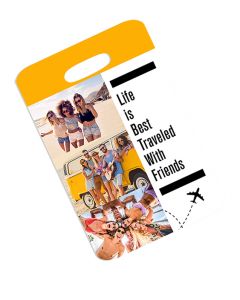 Two Sided FRP Plastic Sublimation Luggage Tags - 2.75" x 4"