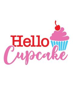 Hello Cupcake, Dessert, Baking, Food, SVG Design