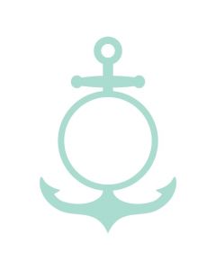 Circle Personalized Anchor, Left Chest, Nautical, SVG