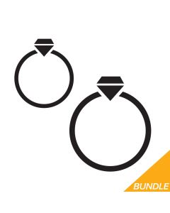 Engagement Ring Border Bundle, Wedding, SVG