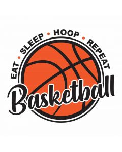 Eat Sleep Hoop Repeat Basketball, Athletic, SVG