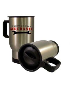 Silver Stainless Steel Sublimation Travel Mug - 14oz. (Sold each)