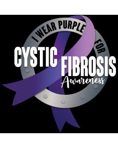 Cystic Fibrosis Awareness, Purple Ribbon, Sublimation, DTG