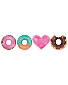 Heart Donuts, Watercolor, Sprinkles, Sublimation