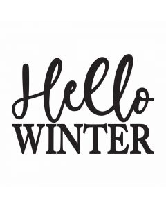 Hello Winter, Holiday, Script, Cut File Design