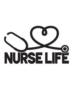 Nurse Life, Heart, Stethoscope, Medical, SVG