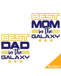 Best Mom and Dad in the Galaxy Bundle, Space, SVG