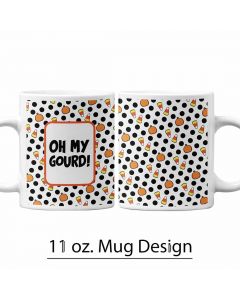 Candy Polka Dot, Halloween, 11 oz. Pre-Designed Mug Template