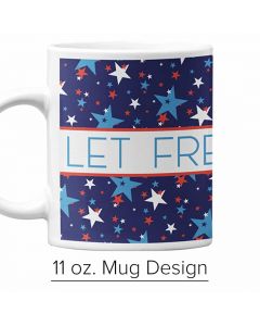 Patriotic Stars, 11 oz. Pre-designed Mug Template