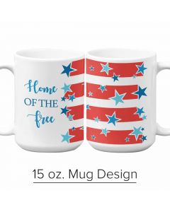 Stars and Stripes,  Pre-Designed 15 oz. Mug Template