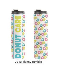 Pink Donut Sprinkles, 20 oz. Skinny Tumbler Design