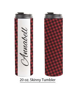 Buffalo Print, Black and Red, 20 oz. Skinny Tumbler Template