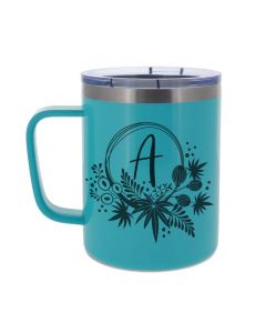 10oz. Light Blue Stainless Steel Sublimation Coffee Mug - 24/Case - OVERSTOCK