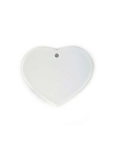 Heart Two Sided Polymer Sublimation Ornament - 3” 