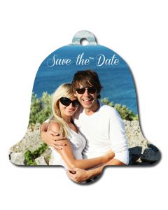 Bell Keepsake Two Sided Aluminum Sublimation Holiday Ornament - 3.3" x 3.3"