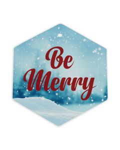 Hexagon Glass Sublimation Holiday Ornament - 3.5”