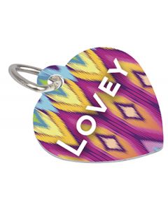 Double-Sided Heart Aluminum Sublimation Pet Tag - 1.25"