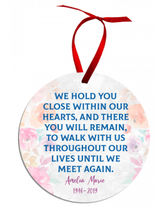 Round Two Sided Ceramic Sublimation Holiday Ornament - 2.85